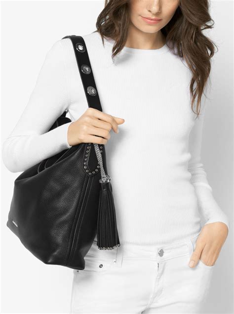 michael kors brooklyn large leather shoulder bag|brooklyn large leather shoulder bag.